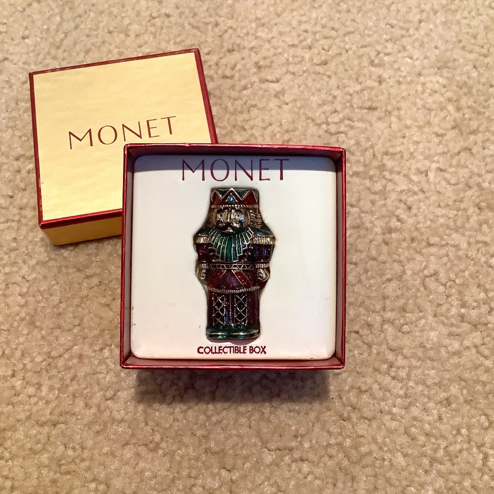 Monet Nutcracker Trinket Box